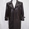 Men's Lambskin Leather Trench Coat: Shearling Fur Collar