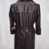 Men's Lambskin Leather Trench Coat: Shearling Fur Collar