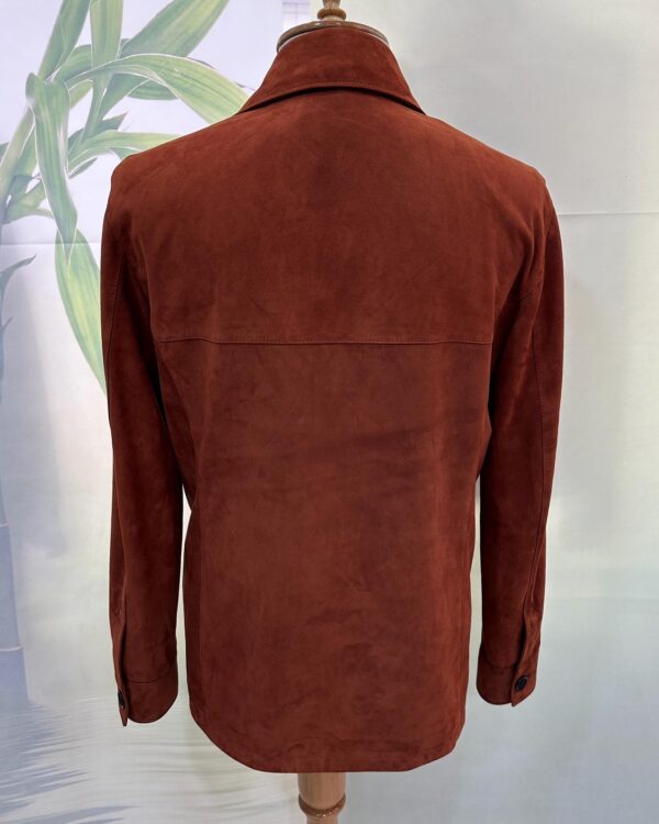 Tan Brown Suede Field Jacket | Men's Leather Shacket | Classic Button-Up Outerwear