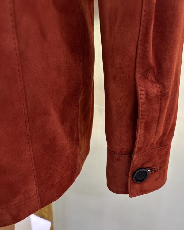 Tan Brown Suede Field Jacket | Men's Leather Shacket | Classic Button-Up Outerwear