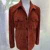 695e5a0559f447123fa56f37.jpg Tan Brown Suede Field Jacket | Men's Leather Shacket | Classic Button-Up Outerwear