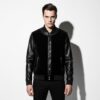 Men's Suede Jacket: Python Trim, Zip Pockets
