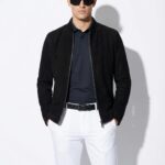 Metis Suede Stand Collar Jacket - Luxury Minimalist Genuine Leather Blouson Coat