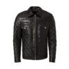 695e5a1159f447123fa572e2.jpg Men's Black Python Leather Trim Quilted Lambskin Jacket