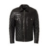 Quilted Lambskin Jacket with Python Trim