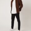 Metis Suede Stand Collar Jacket - Luxury Minimalist Genuine Leather Blouson Coat