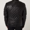 695e5a1259f447123fa572fb.jpg Men's Black Python Leather Trim Quilted Lambskin Jacket