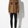 695e5a2259f447123fa576ea.jpg Two-Tone Brown Suede Field Jacket | Contrast Panel Leather Shacket | Men's Shirt Outerwear