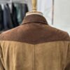 695e5a2459f447123fa5773c.jpg Two-Tone Brown Suede Field Jacket | Contrast Panel Leather Shacket | Men's Shirt Outerwear