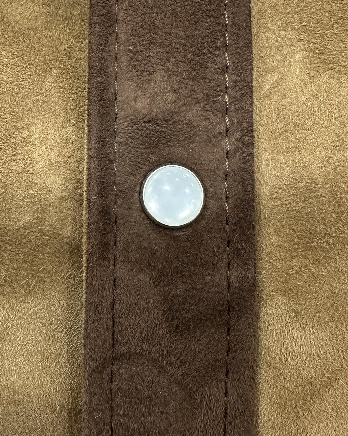 695e5a2659f447123fa57797.jpg Two-Tone Brown Suede Field Jacket | Contrast Panel Leather Shacket | Men's Shirt Outerwear