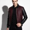 Hand Woven Intrecciato Knitted Python & Pony Fur Bomber Jacket