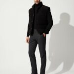 Men's Genuine Metis Suede Quilted Puffer Vest