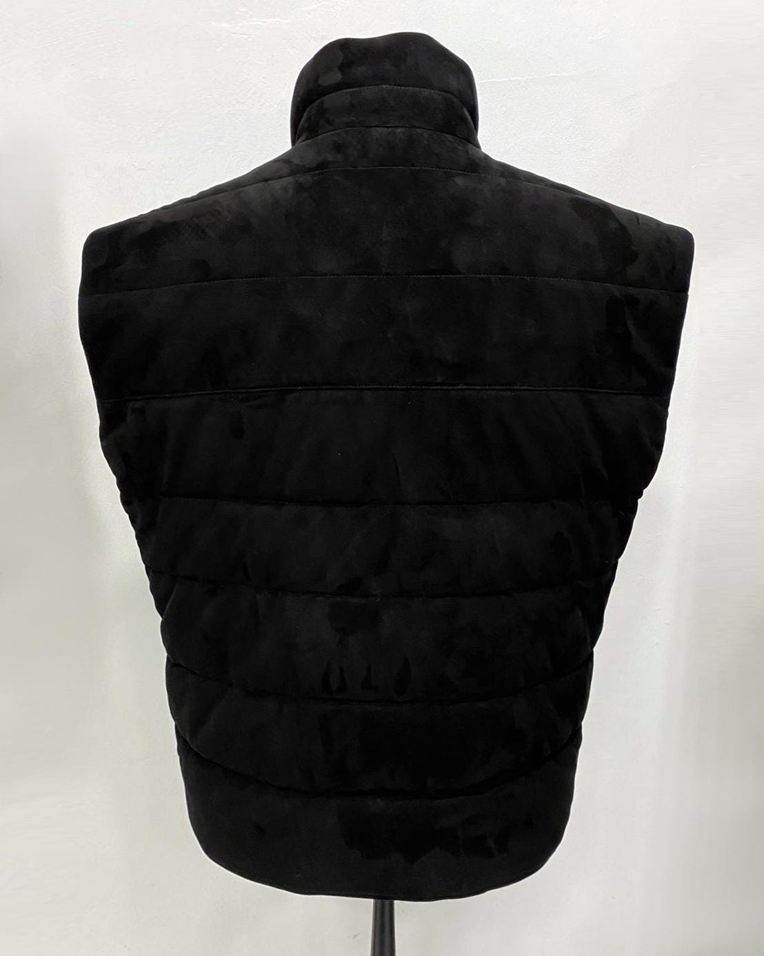 Men's Genuine Metis Suede Quilted Puffer Vest