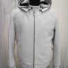 Genuine Python Leather Removable Real Rex Fur Lining Men's Grey Hoodie Jacket
