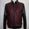 Hand Woven Intrecciato Knitted Python & Pony Fur Bomber Jacket