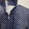 Hand Woven Intrecciato Knitted Python & Pony Fur Bomber Jacket