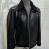 Men's Genuine Python Leather Aviator Jacket: Shearling Fur Lining