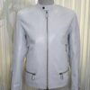 Genuine Python Leather Men's Exotic Snake Skin White Handmade Moto Jacket
