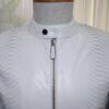 Genuine Python Leather Men's Exotic Snake Skin White Handmade Moto Jacket