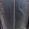 695e5a3359f447123fa57b9d.jpg Genuine Python Skin Rex Fur Collar Men's Exotic Leather Luxury Black Jacket