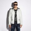 695e5a3759f447123fa57d09.jpg Genuine Python Leather Removable Hood Men's Exotic Snake Skin White Luxury Hoodie Jacket