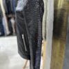 695e5a3859f447123fa57dae.jpg Men's Real Python Skin Trim Genuine Leather Black Luxury Moto Jacket