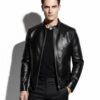 695e5a3a59f447123fa57e5c.jpg Real Python Leather Genuine Exotic Skin Men's Black Navy Blue Luxury Jacket