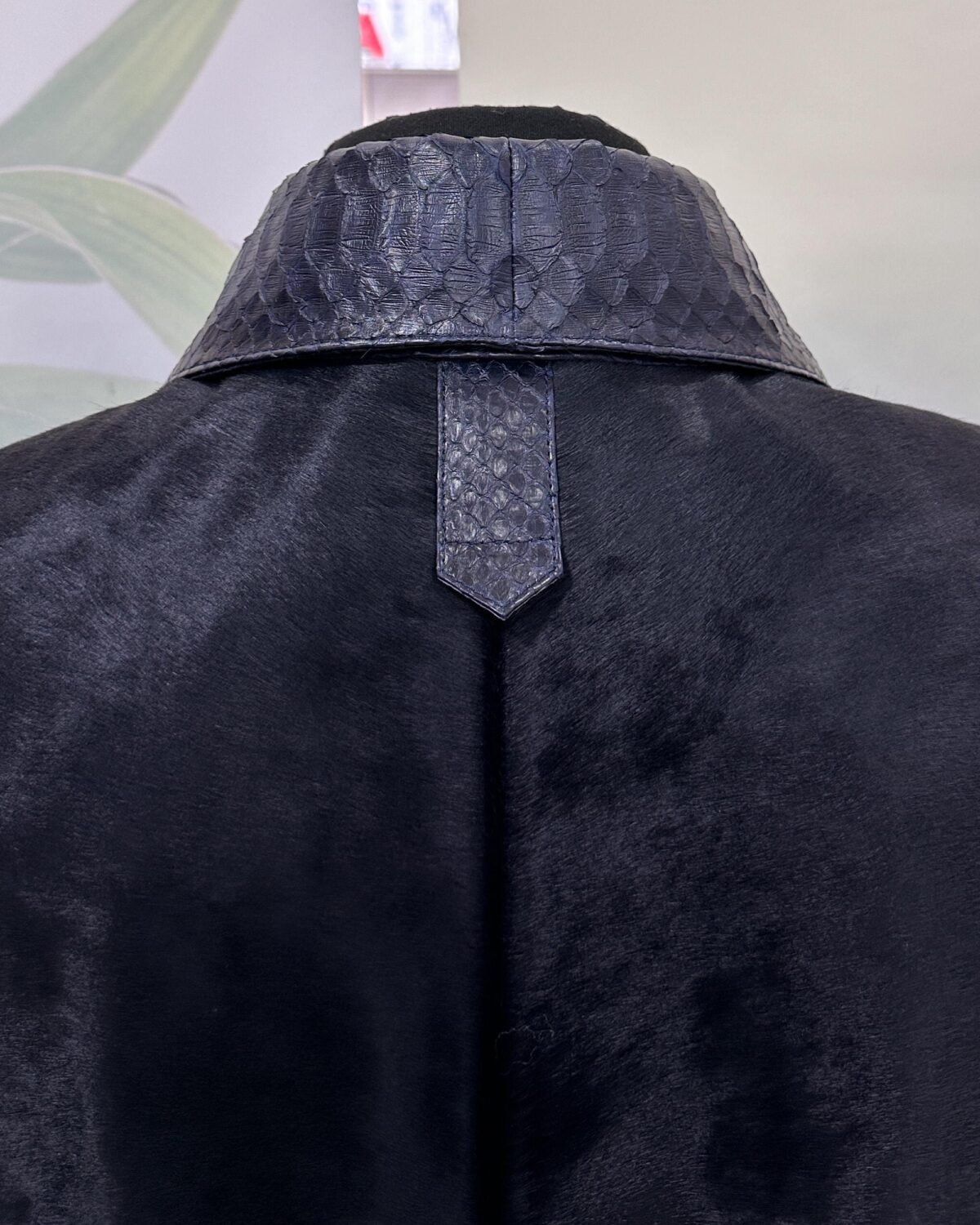 Genuine Python & Pony Hair Bomber Jacket - Handmade Luxury