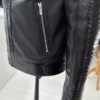 695e5a3e59f447123fa57ee6.jpg Men's Real Python Skin Trim Genuine Leather Black Luxury Moto Jacket