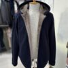Wool Knit Cardigan: Merino Sheep Fur Lined Hooded Sweater