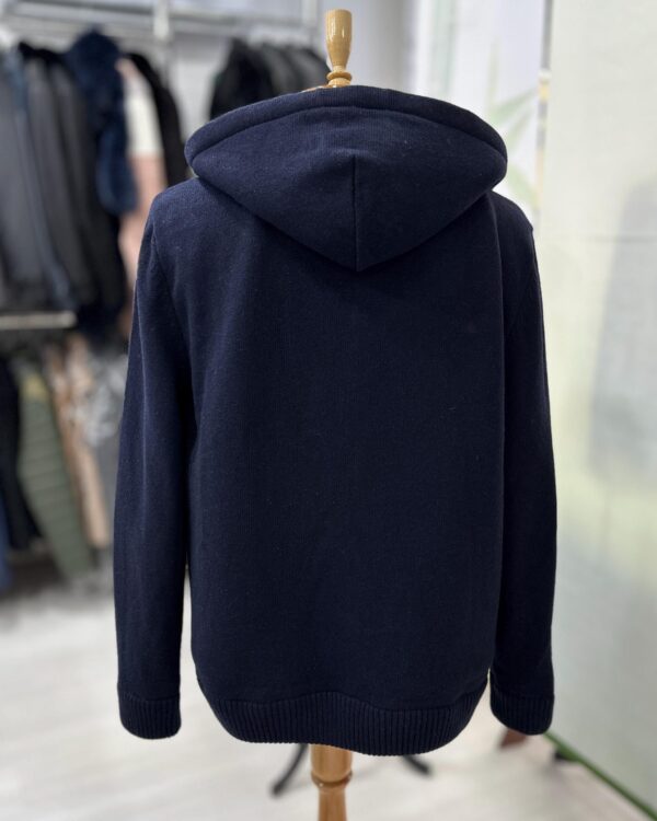 Wool Knit Cardigan: Merino Sheep Fur Lined Hooded Sweater