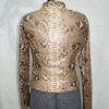 695e604a59f447123fa6484f.jpg Genuine Natural Python Skin Racer Jacket - Exotic Beige Snake Leather Luxury Moto Coat