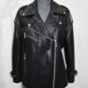 695e604f59f447123fa64bb6.jpg Oversized Boyfriend Black Genuine Python Skin Biker Jacket - Luxury Exotic Moto Coat