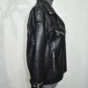 695e605359f447123fa64e25.jpg Oversized Boyfriend Black Genuine Python Skin Biker Jacket - Luxury Exotic Moto Coat