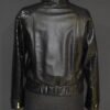 Women's Real Python Skin Trim Genuine Leather Luxury Bespoke Bomber Jacket