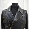 Women's Real Python Skin Trim Genuine Leather Luxury Motorcycle Biker Jacket