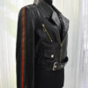 Lambskin Biker Jacket with Python Trim