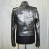 Metallic Grey Python Zip Biker Jacket