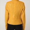 Women's Quilted Genuine Leather Black Yellow Handmade Luxury Jacket