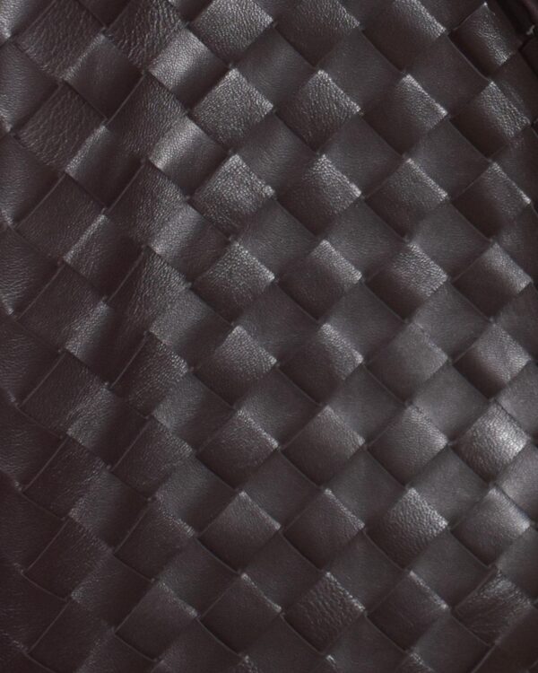 Hand Woven Leather Shirt: Women's Braided Handmade Lambskin Oversized Jacket