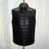 Quilted Lambskin Vest with Python Trim