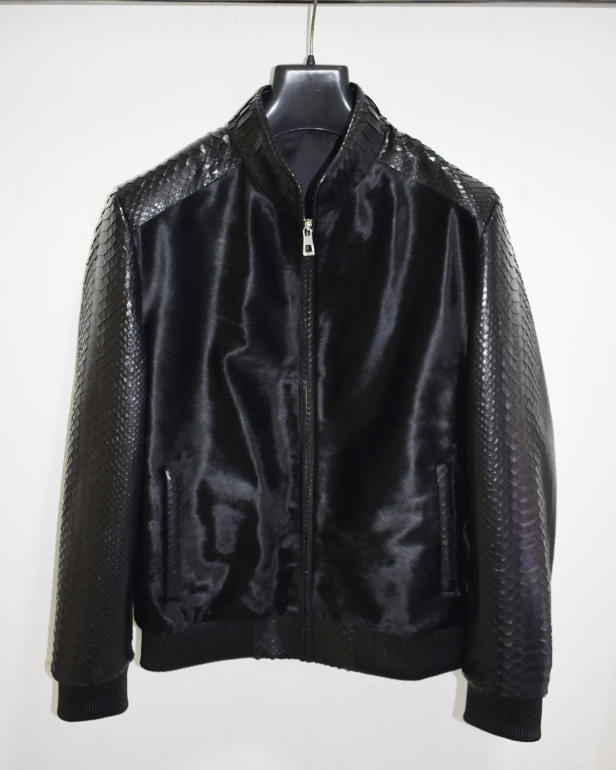 DSC_0789 Pony Hair and Python Bomber Jacket
