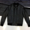 Black Python Bomber Jacket
