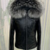 Genuine Python Leather Removable Real Fox Fur Hooded Handmade Jacket For Men