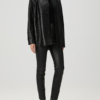 Intrecciato Woven Leather Shirt: Women's Handmade Lambskin Oversized Jacket