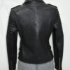 Premium Leather Biker Jacket with Python Trim