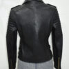 Premium Leather Biker Jacket with Python Trim
