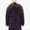 Brown Luxurious Mongolian Lamb Fur Coat | Chocolate Curly Sheepskin Shaggy Natural Tibetan Winter Overcoat