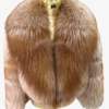 Golden Brown Fox Fur Coat: Women's Luxury Handmade Jacket