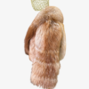 Golden Brown Fox Fur Coat: Women's Luxury Handmade Jacket